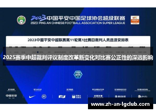 2025赛季中超裁判评议制度改革新变化对比赛公正性的深远影响
