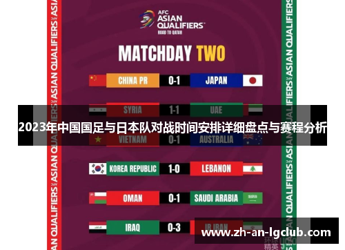 2023年中国国足与日本队对战时间安排详细盘点与赛程分析 2023年中国国足与日本队对战时间安排详细盘点与赛程分析